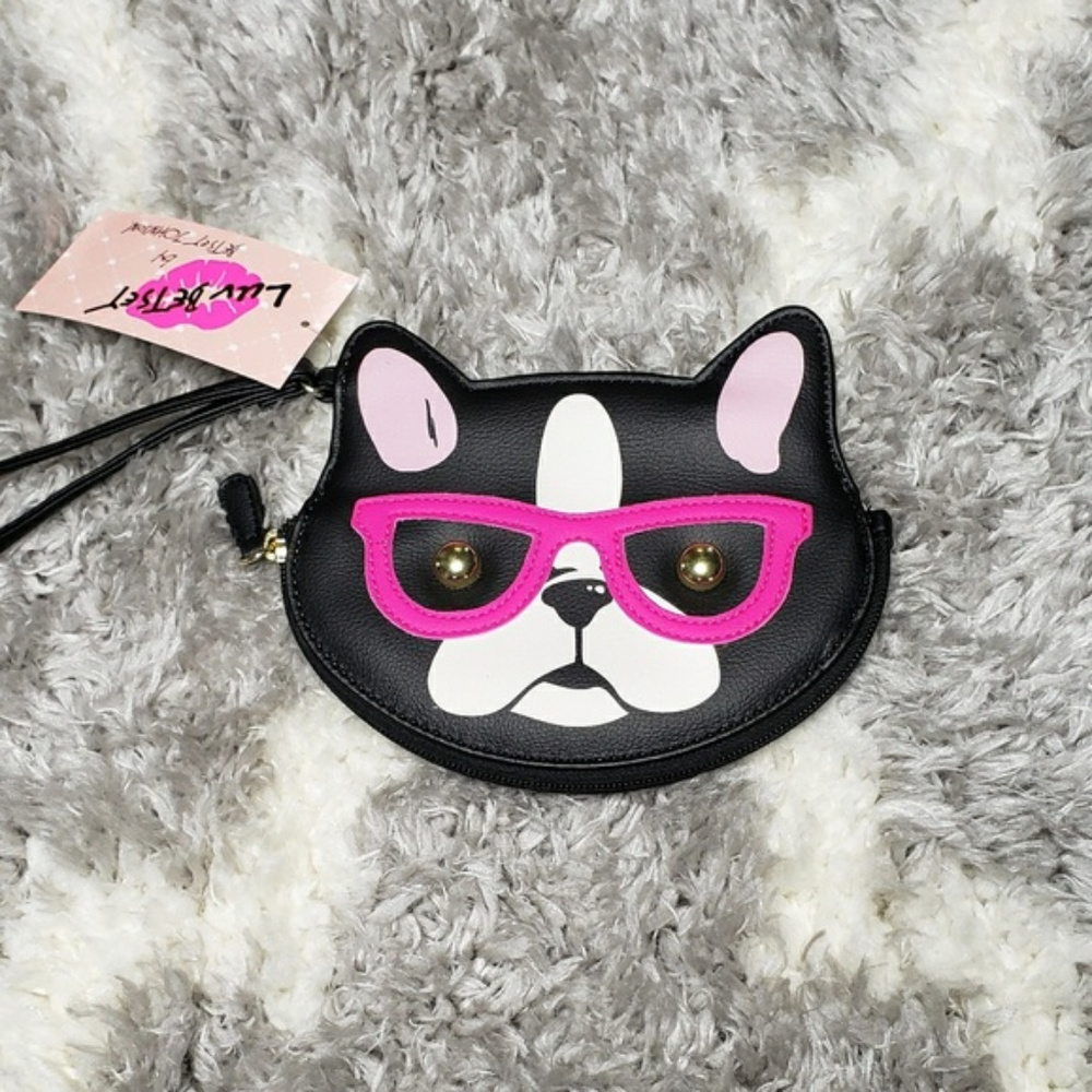 NWT [Betsey Johnson] Black Boston Terrier Wallet